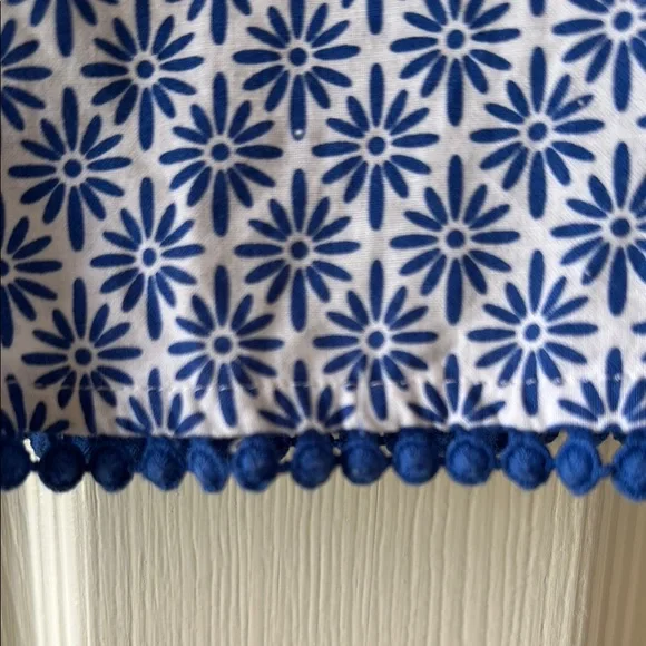 Talbots Blue Patterned Sleeveless Top - Picture 7 of 8